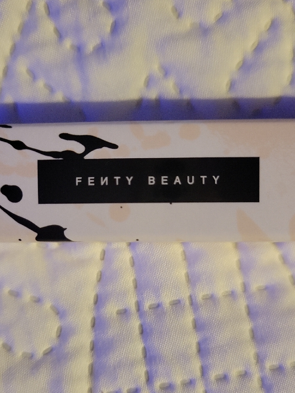 Fenty Beauty Lipstick Box - White and Black with Beige Accents